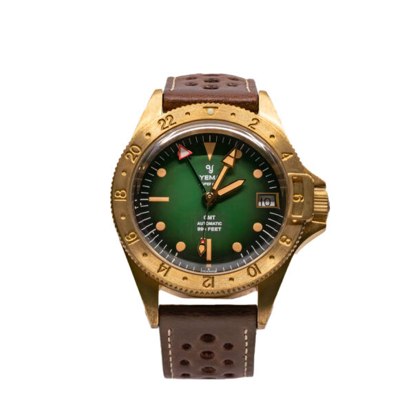 Yema Superman GMT Bronze dial side view